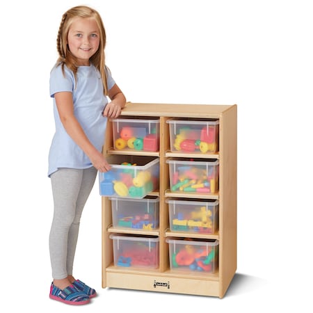 Jonti-Craft 8 Cubbie-Tray Mobile Unit, with Clear Trays 06060JC